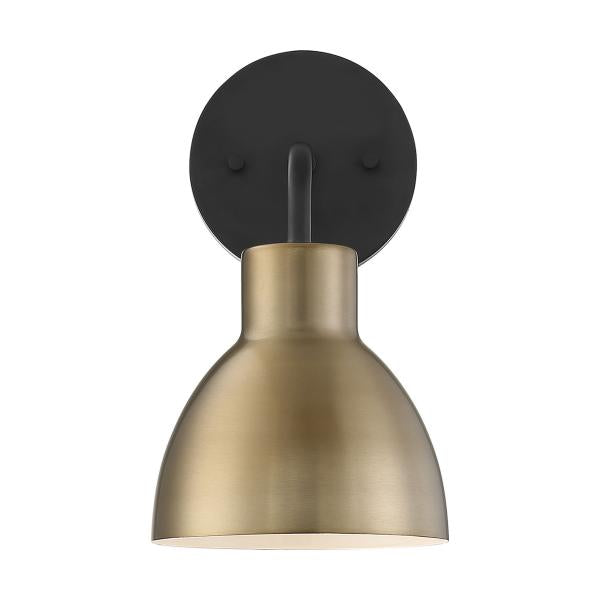 Sloan - 1 Light - Vanity - Matte Black and Burnished Brass Finish