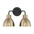 Sloan - 2 Light - Vanity - Matte Black and Burnished Brass Finish