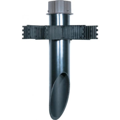 3 Inch Diameter Mounting Post - PVC - Light - Gray