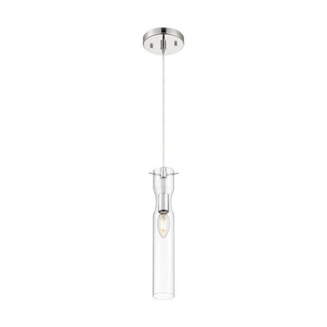 Spyglass - 1 Light - Mini Pendant Fixture - Polished Nickel Finish with Clear Glass