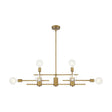 Delphi - 8 Light - Island Pendant Fixture - Aged Gold Finish