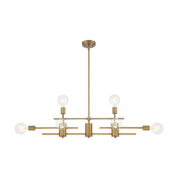 Delphi - 8 Light - Island Pendant Fixture - Aged Gold Finish