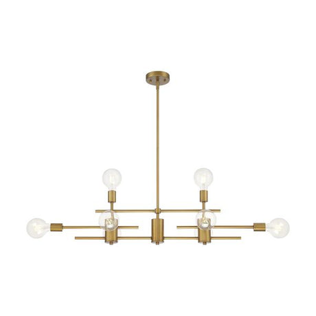 Delphi - 8 Light - Island Pendant Fixture - Aged Gold Finish