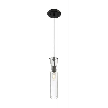 Spyglass - 1 Light - Mini Pendant Fixture - Black Finish with Clear Glass