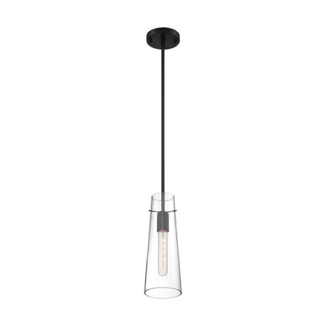 Alondra - 1 Light - Mini Pendant Fixture - Black Finish with Clear Glass