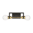 Intention - 2 Light - Vanity - Warm Brass and Black Finish