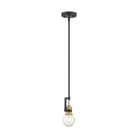 Intention - 1 Light - Mini Pendant Fixture - Warm Brass and Black Finish