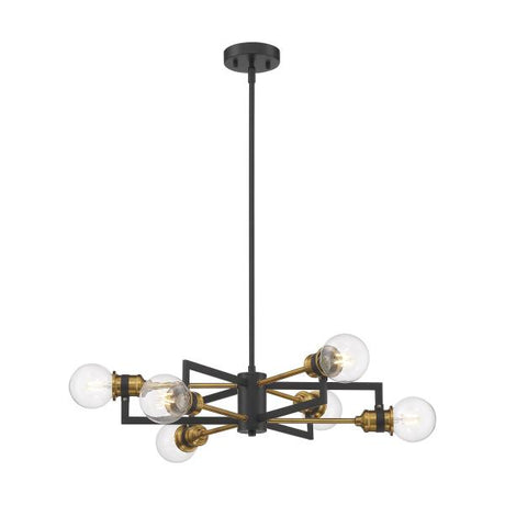 Intention - 6 Light - Chandelier - Warm Brass and Black Finish