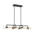 Intention - 6 Light - Island Pendant Fixture - Warm Brass and Black Finish