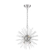 Cirrus - 6 Light - Chandelier - Polished Nickel Finish with Glass Rods