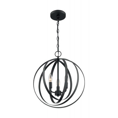 Pendleton - 3 Light - Pendant Fixture - Matte Black Finish