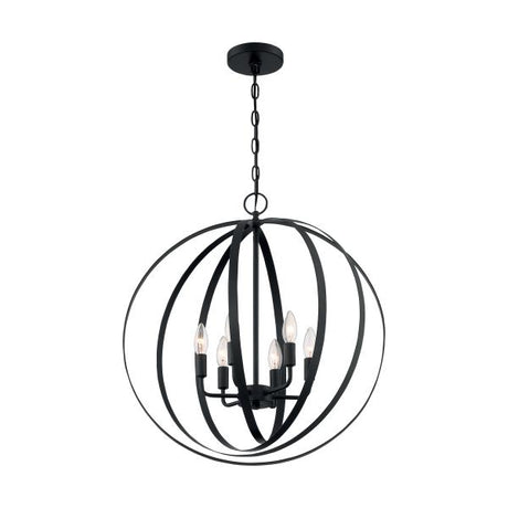 Pendleton - 6 Light - Pendant Fixture - Matte Black Finish