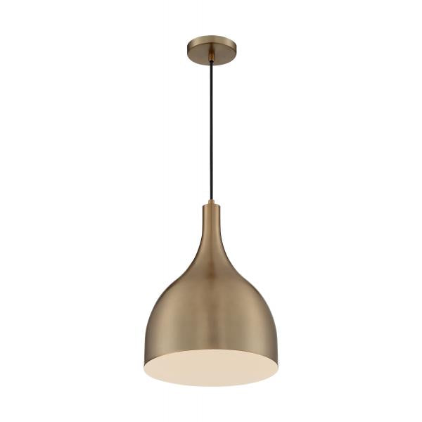 Bellcap - 1 Light - Large Pendant Fixture - Burnished Brass Finish