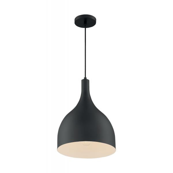 Bellcap - 1 Light - Large Pendant Fixture - Matte Black Finish