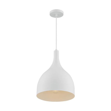 Bellcap - 1 Light - Large Pendant Fixture - Matte White Finish