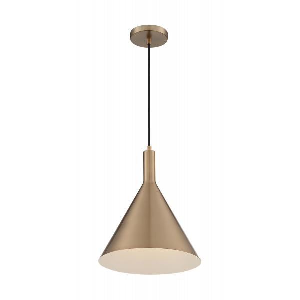 Lightcap - 1 Light - Large Pendant Fixture - Burnished Brass Finish