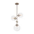 Sky - 3 Light - Pendant Fixture - Burnished Brass Finish - Clear Glass