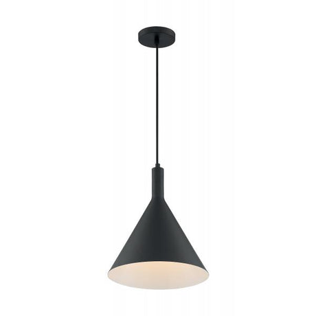 Lightcap - 1 Light - Large Pendant Fixture - Matte Black Finish