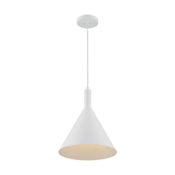 Lightcap - 1 Light - Large Pendant Fixture - Matte White Finish