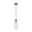 Marina - 1 Light - Mini Pendant Fixture - Brushed Nickel Finish with Clear Glass