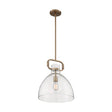 Teresa - 1 Light - Bell Pendant Fixture - Burnished Brass Finish with Clear Glass