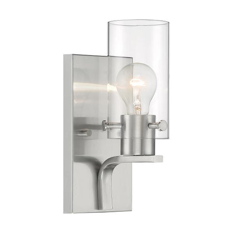 Sommerset - 1 Light - Vanity Fixture - Brushed Nickel Finish with Clear Glass