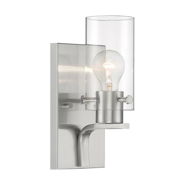 Sommerset - 1 Light - Vanity Fixture - Brushed Nickel Finish with Clear Glass