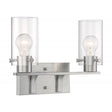 Sommerset - 2 Light - Vanity Fixture - Brushed Nickel Finish with Clear Glass