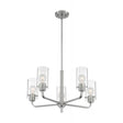 Sommerset - 5 Light - Chandelier Fixture - Brushed Nickel Finish with Clear Glass