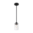 Sommerset - 1 Light - Mini Pendant Fixture - Matte Black Finish with Clear Glass