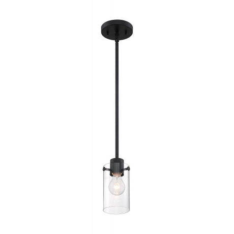 Sommerset - 1 Light - Mini Pendant Fixture - Matte Black Finish with Clear Glass