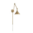 Delancey Swing Arm Lamp - Burnished Brass with Switch