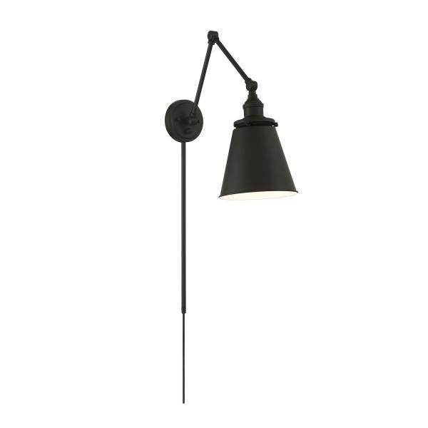 Bayard Swing Arm Lamp - Matte Black with Switch