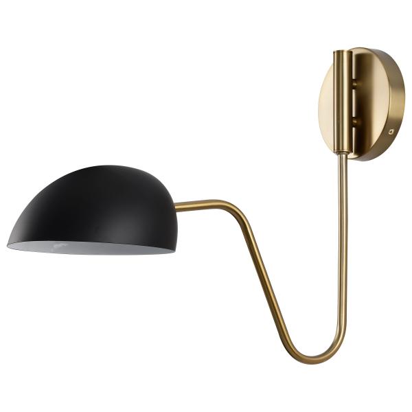 Trilby - 1 Light - Wall Sconce - Matte Black with Burnished Brass