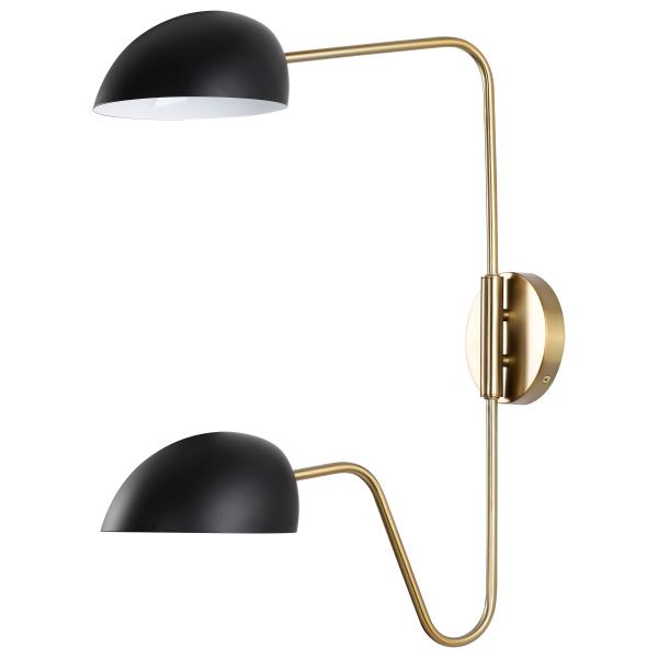 Trilby - 2 Light - Wall Sconce - Matte Black with Burnished Brass