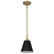 Dover - 1 Light - Small Pendant - Black with Vintage Brass