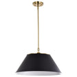 Dover - 3 Light - Large Pendant - Black with Vintage Brass