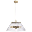 Dover - 3 Light - Large Pendant - Vintage Brass with Clear Glass