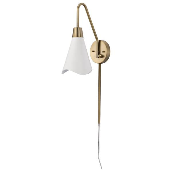 Tango - 1 Light - Wall Sconce - Matte Black with Burnished Brass