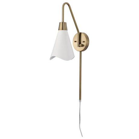 Tango - 1 Light - Wall Sconce - Matte Black with Burnished Brass