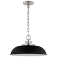 Colony - 1 Light - Small Pendant - Matte Black with Polished Nickel