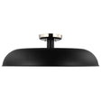 Colony - 1 Light - Large Semi-Flush Mount Fixture - Matte Black with Polished Nickel