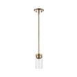 Intersection - 1 Light - Mini Pendant - Burnished Brass with Clear Glass