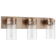 Intersection - 3 Light - Vanity - Burnished Brass with Clear Glass