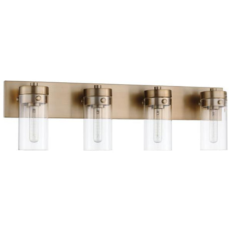 Intersection - 4 Light - Vanity - Burnished Brass with Clear Glass