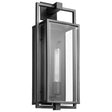 Exhibit - 1 Light - Large Wall Lantern - Matte Black Finish with Clear Beveled Glass