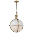 Lincoln - 1 Light Large Pendant - Medium Base - 60 Watt - Matte White Finish - White Opal Glass