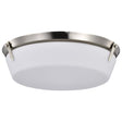 Rowen 4 Light Flush Mount - Brushed Nickel Finish - Etched White Glass