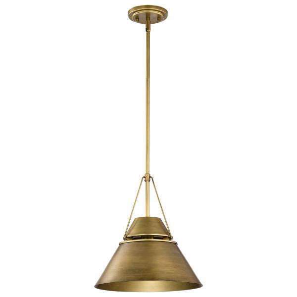 Adina 1 Light Medium Pendant - Natural Brass Finish