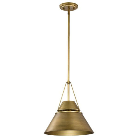 Adina 1 Light Medium Pendant - Natural Brass Finish